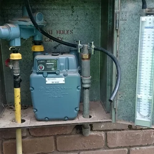 A photograph of a gas service component